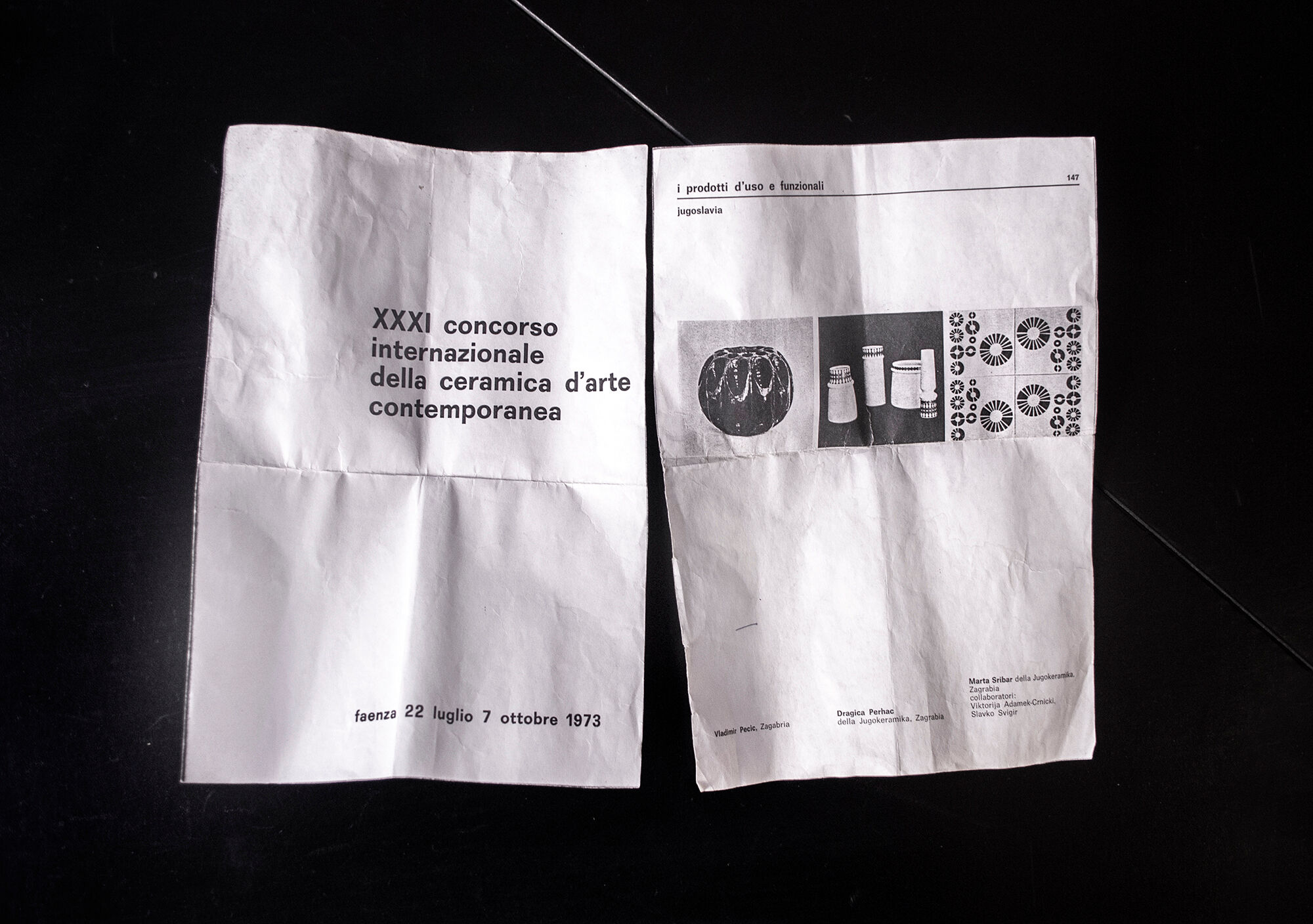 Ceramic vase-sculpture by Vladimir Pecic Zagreb Year 1973