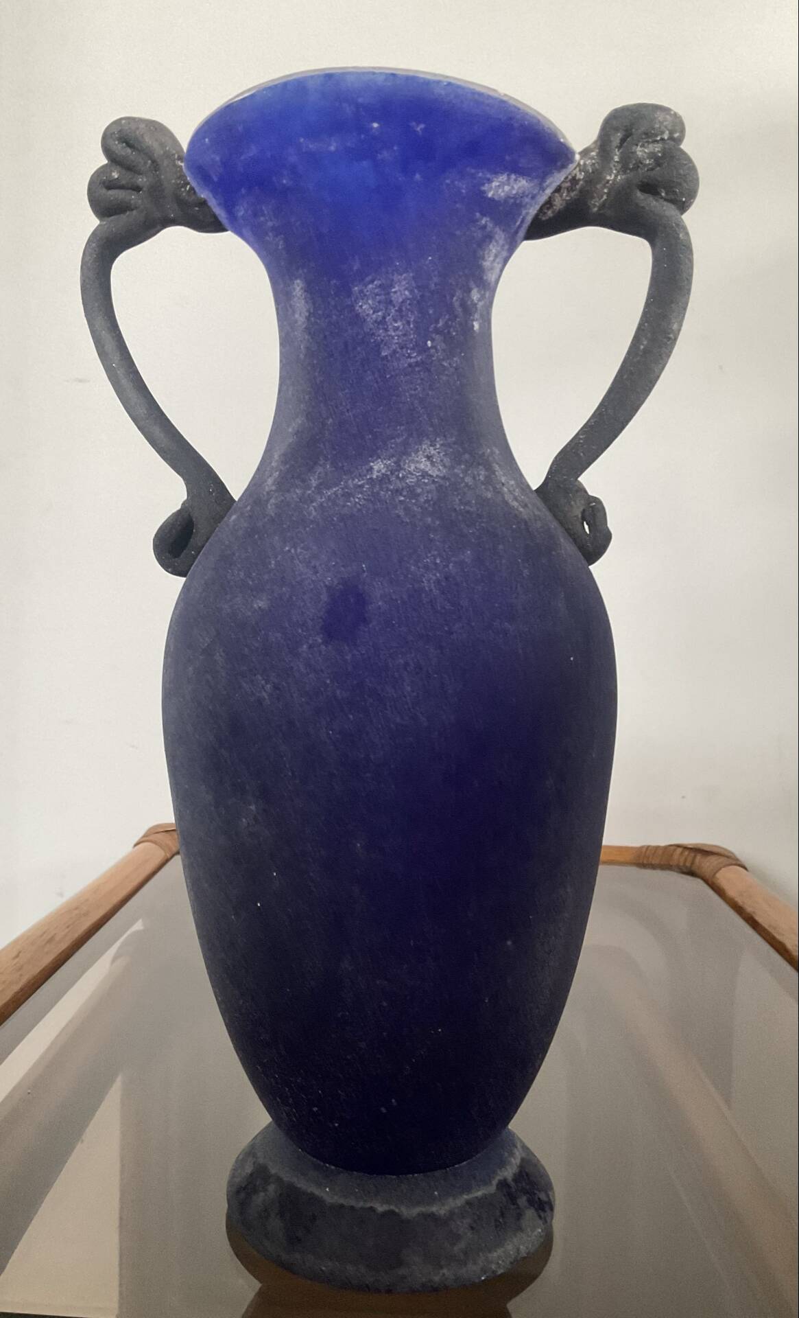 Amphora vase excavated in Murano glass