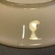 Hollow porcelain plates style Basque stripes burgundy and green
