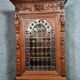 Renaissance library cabinet of hunting lodge in solid oak around 1850