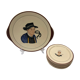 Flat set and plate Breizh Cozic Gourin, Breton folk costume