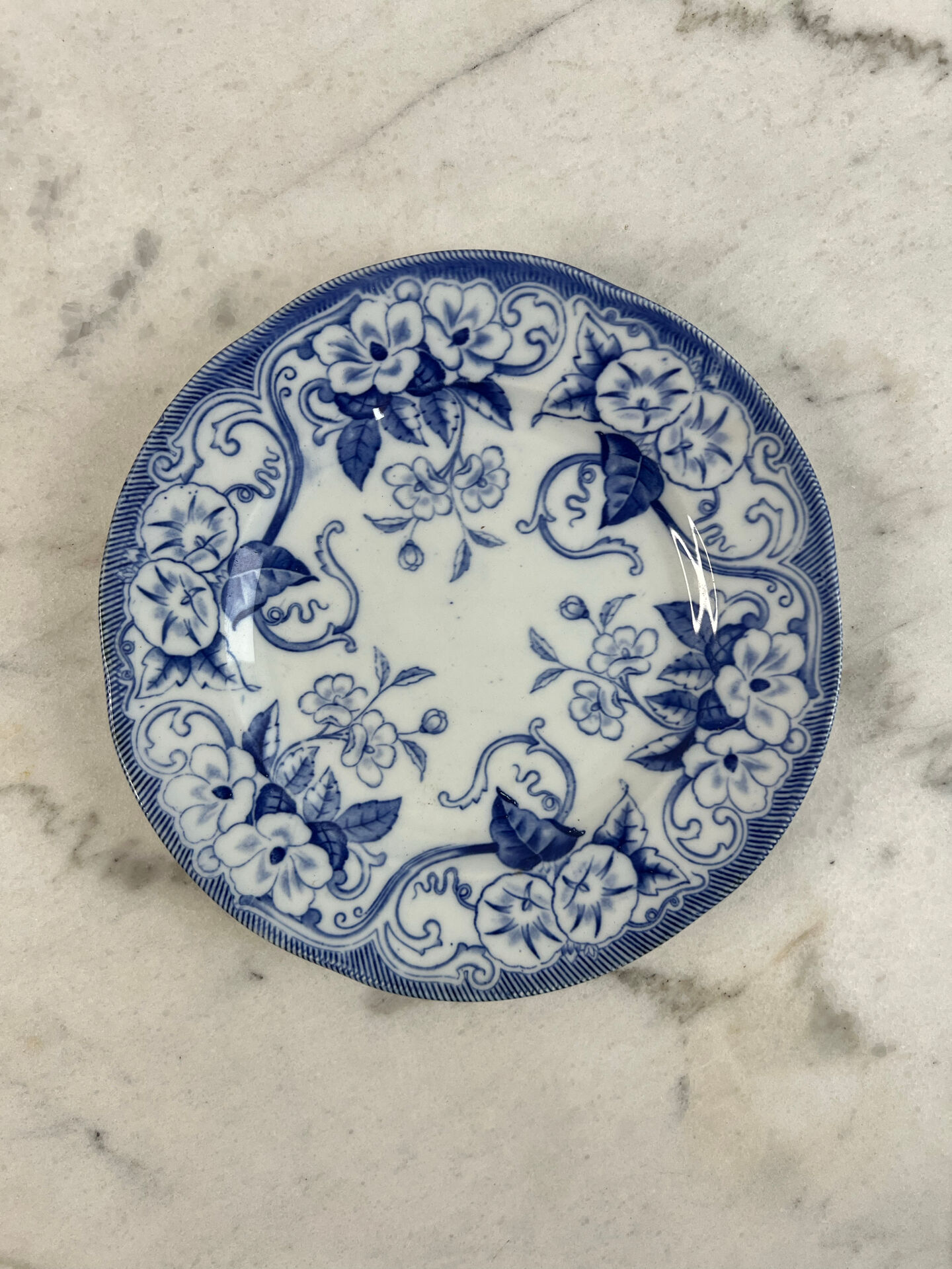 Creil Montereau Flora dessert plate