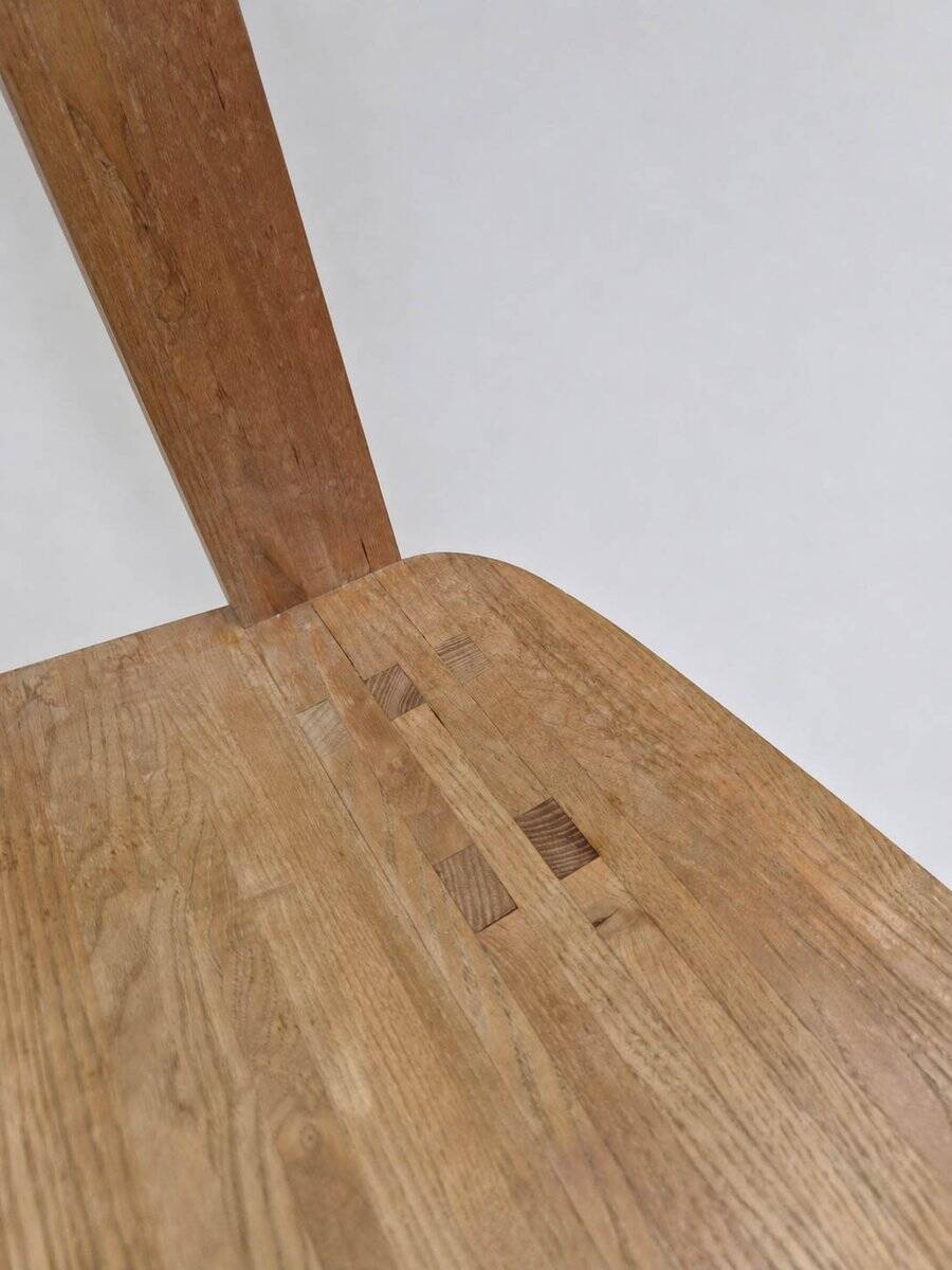 Model S45 Chlacc wood chair by Pierre Chapo, 1979