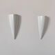Pair of vintage wall lights in white lacquered metal, France, 1980.