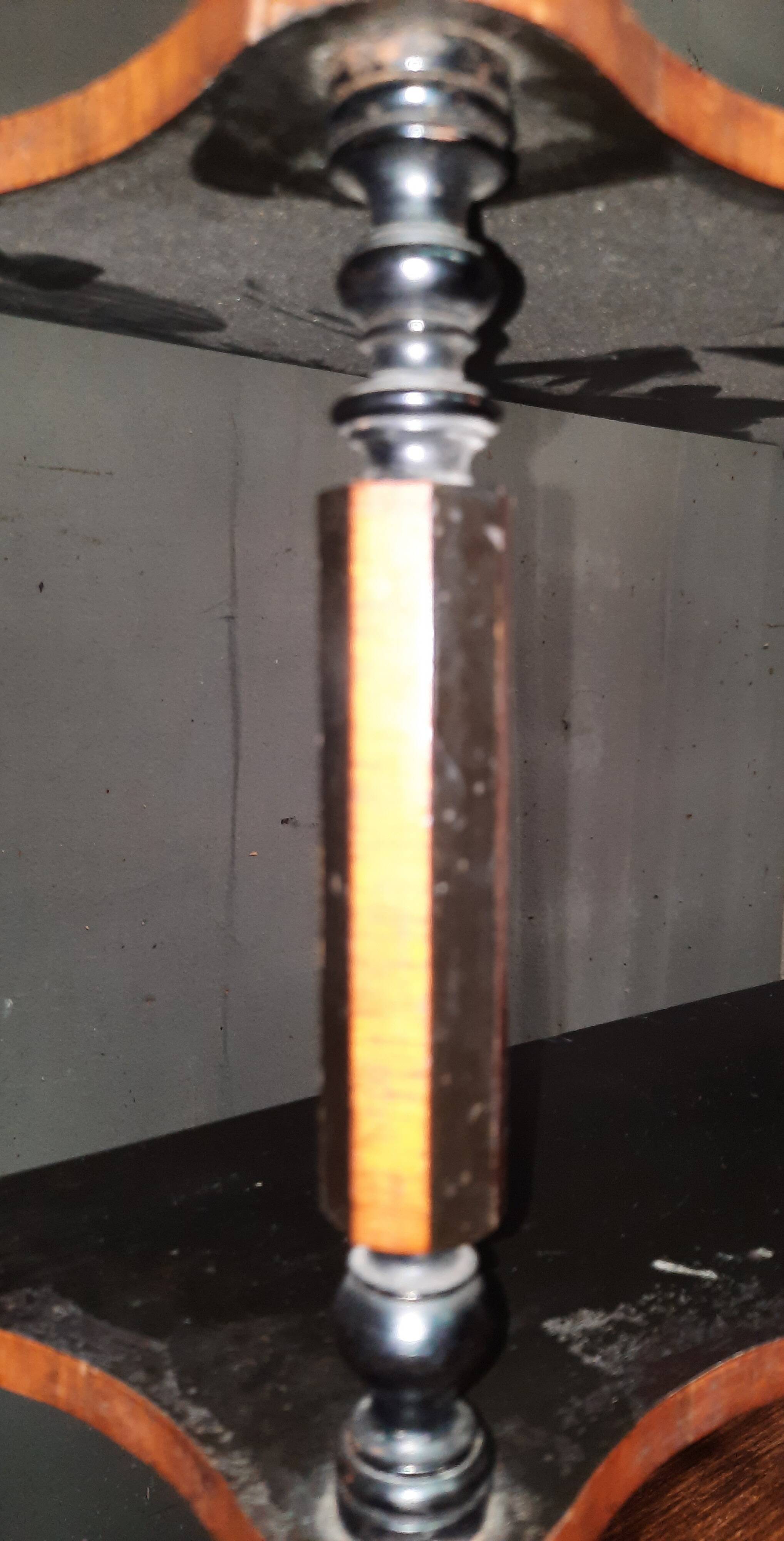 Blackened wooden wall shelf