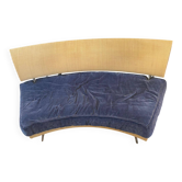Canapé design velours bleu