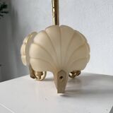 Shell and brass chandelier from the 70s