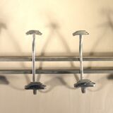 50s chrome wall coat rack