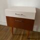 Wooden bedside table and nude