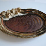 Flamed stoneware dish