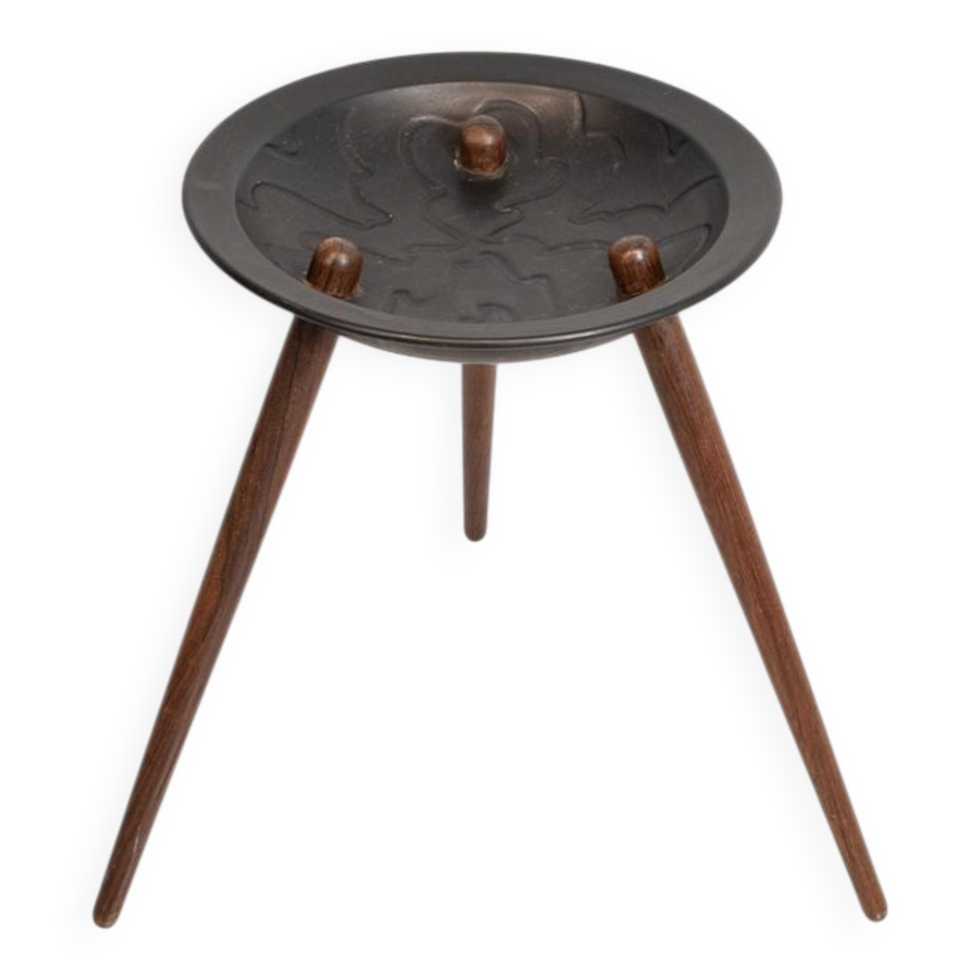 Danish Side Table with Rosewood Legs