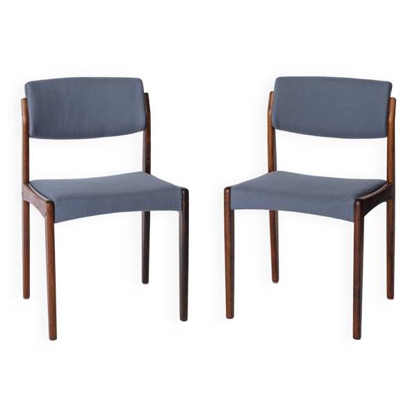 Paire de chaises de salle à manger en palissandre HW Klein pour Bramin – Design danois moderne, années 1960