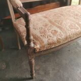 Bench decorated with flowers