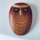 Vintage owl wicker mask or wall totem