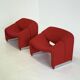 Chaise Artifort Groovy F598 M de Pierre Paulin en rouge