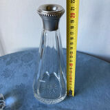Art Deco crystal and sterling silver carafe
