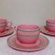 Three coffee or tea cups made of German ceramic
