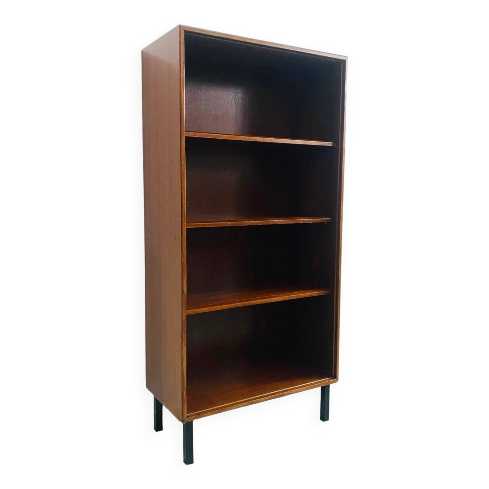 Vintage retro bookcase danish design teak wood