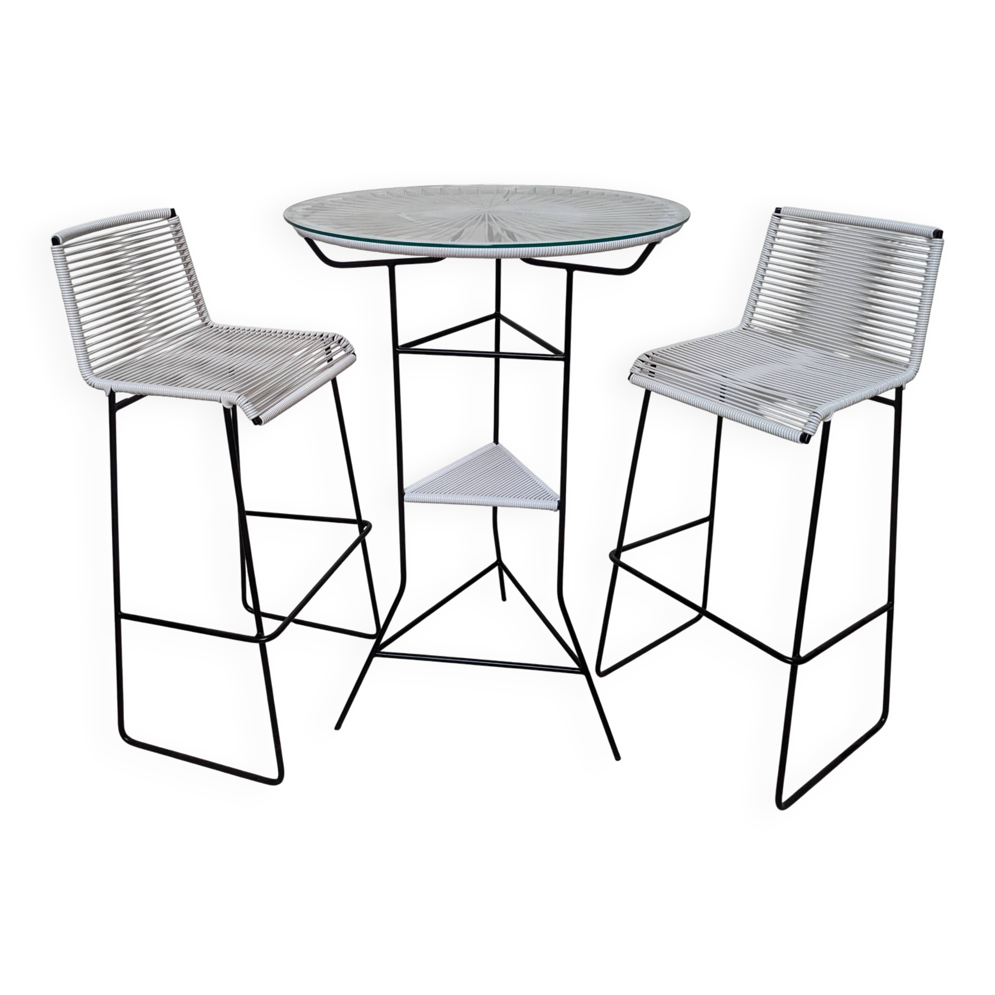 Table mange debout Tampico et 2 tabourets hauts Cenote BOQA