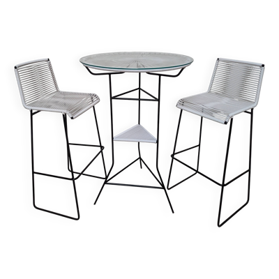 Table mange debout Tampico et 2 tabourets hauts Cenote BOQA