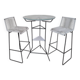 Table mange debout Tampico et 2 tabourets hauts Cenote BOQA