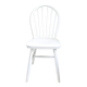 Chaise vintage blanche en bois style Windsor scandinave