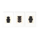 Ensemble de  3 peintures sur papier  signés Eawy