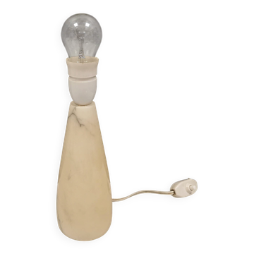 Pied de lampe danois en marbre massif, années 80