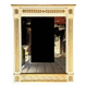 D'après Versace : miroir style Consulat en bois laqué et doré