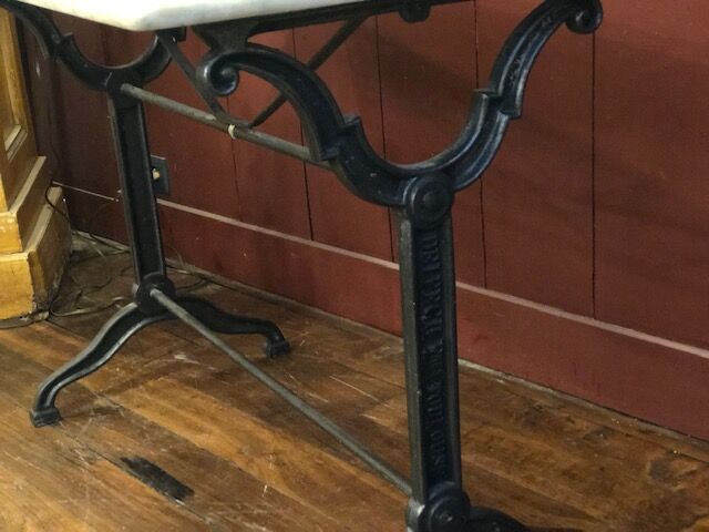 Former top bistro table marble