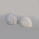 Set of Sculpted Ceramic Salt and Pepper Shakers