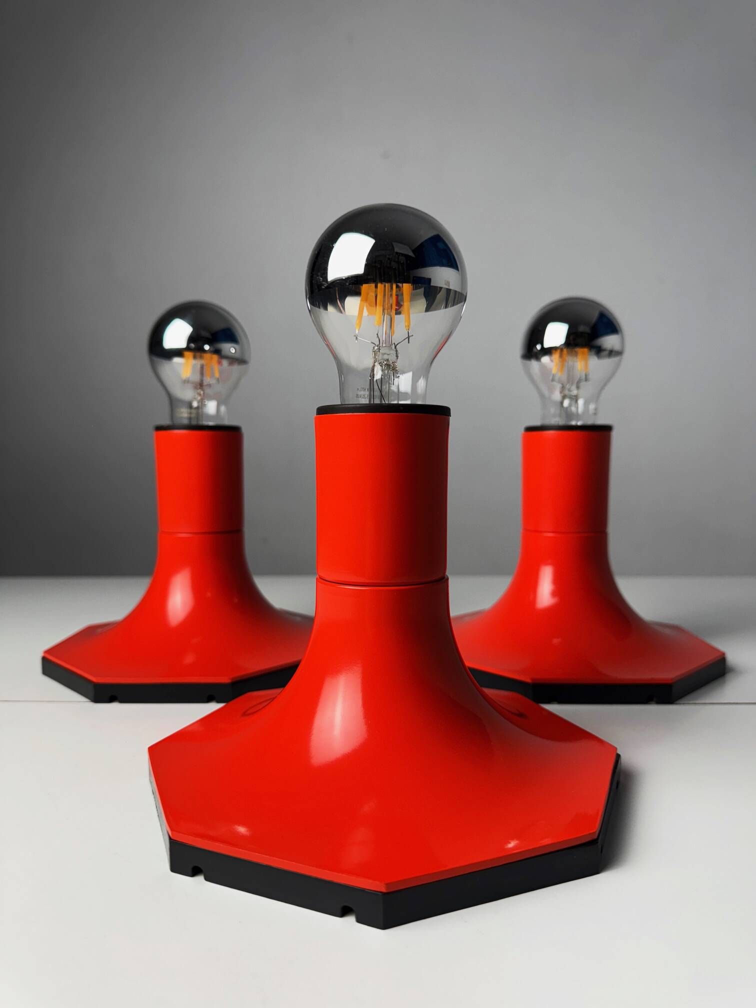 Trio of Staff Lights wall/ceiling lamps 70's, Germany