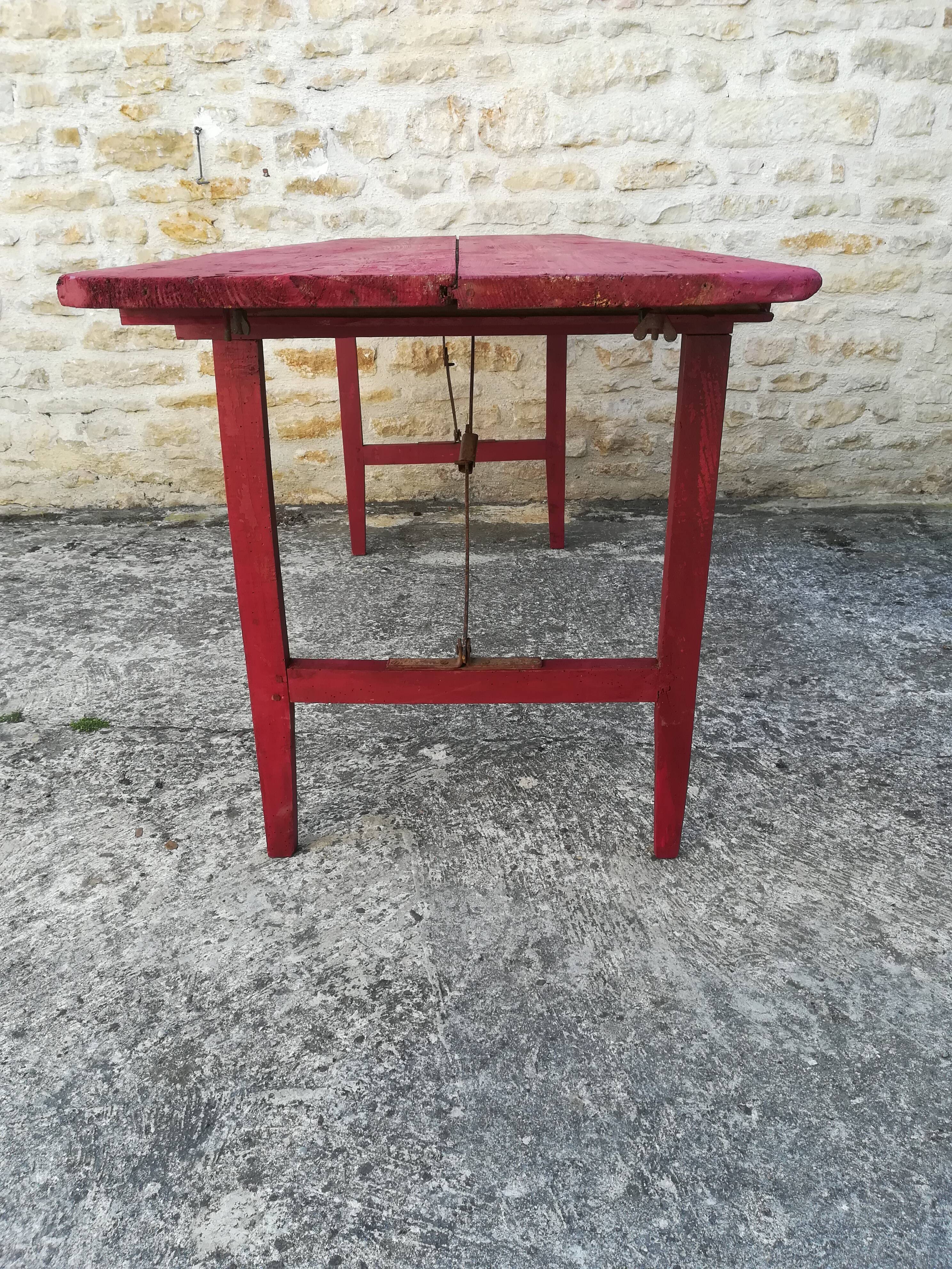Folding brewery table