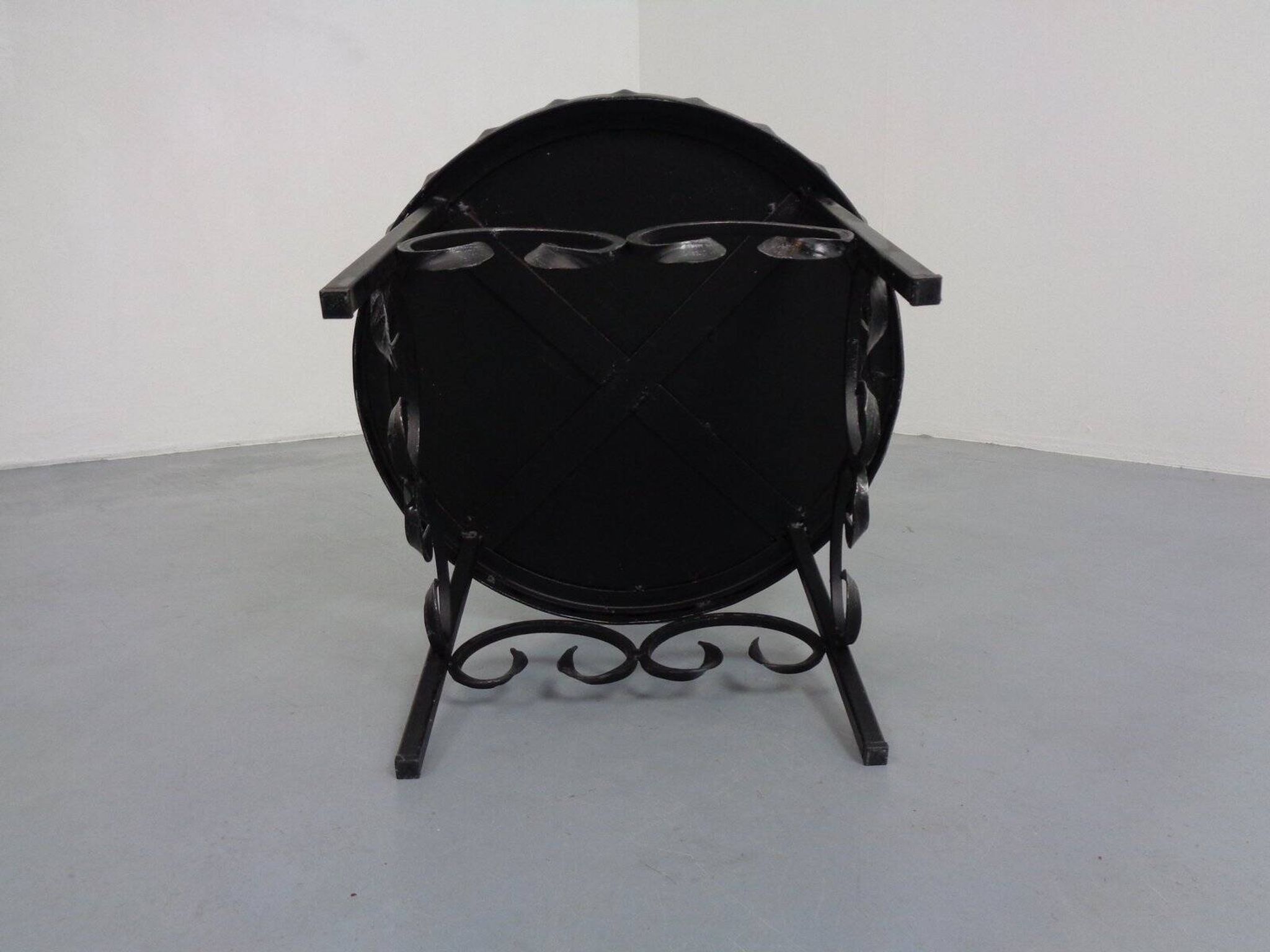 German Brutalist Side Table in Ceramic and Cast Iron, 1960s