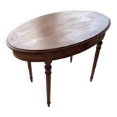 Vintage Oval Table with Drawer