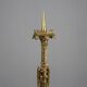 Neo‑Gothic Copper Church Candleholder Stamped “LL A Paris”, France ca. 1880