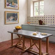 Set of oil paintings "Asparagus & eggs" and "Melon" by Alexandre Denonne