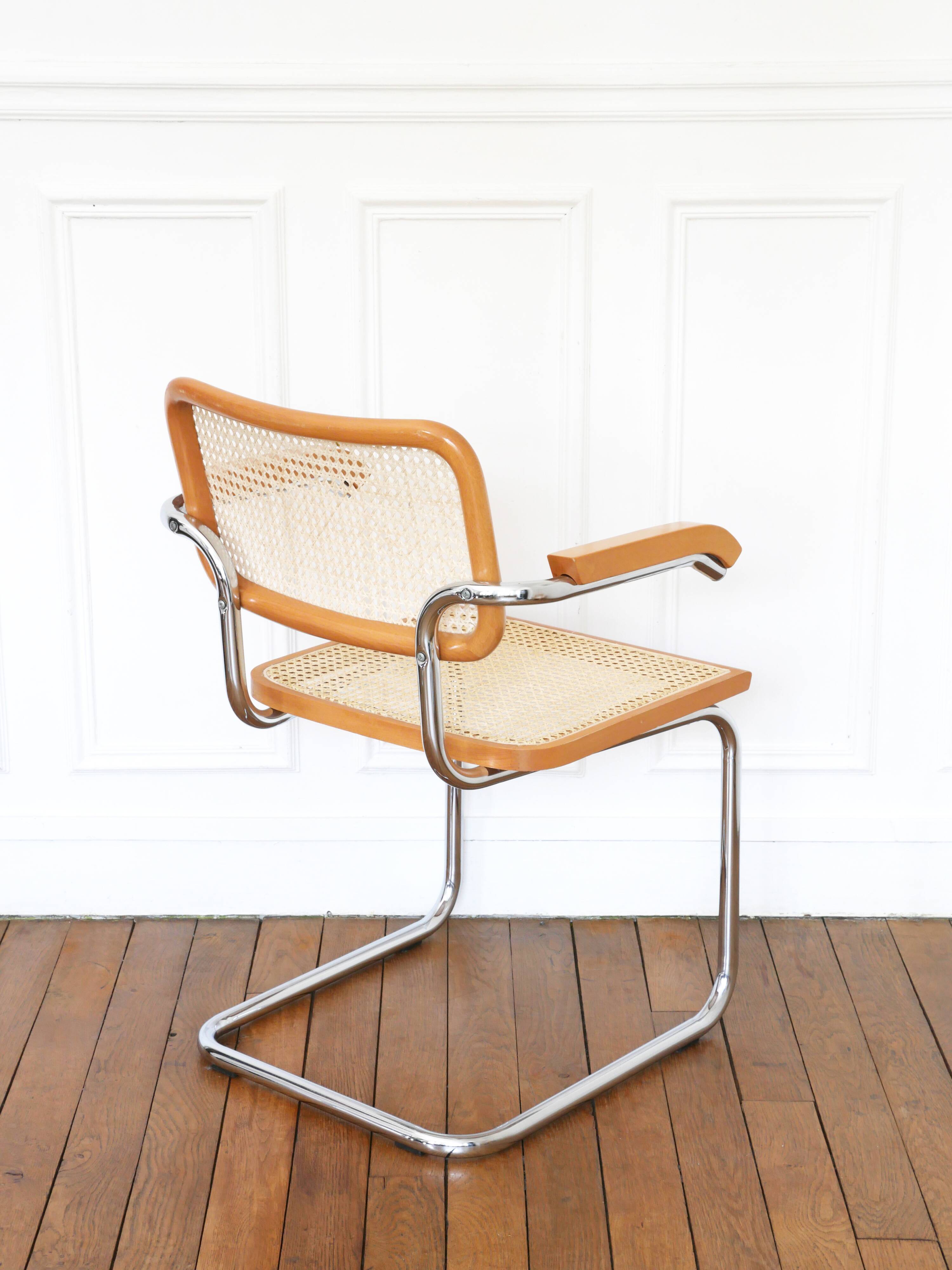 Cesca B64 Breuer armchair Made in Italy - Seat cane redone