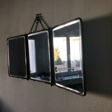 Triptych mirror barber 25x59 vintage 1940