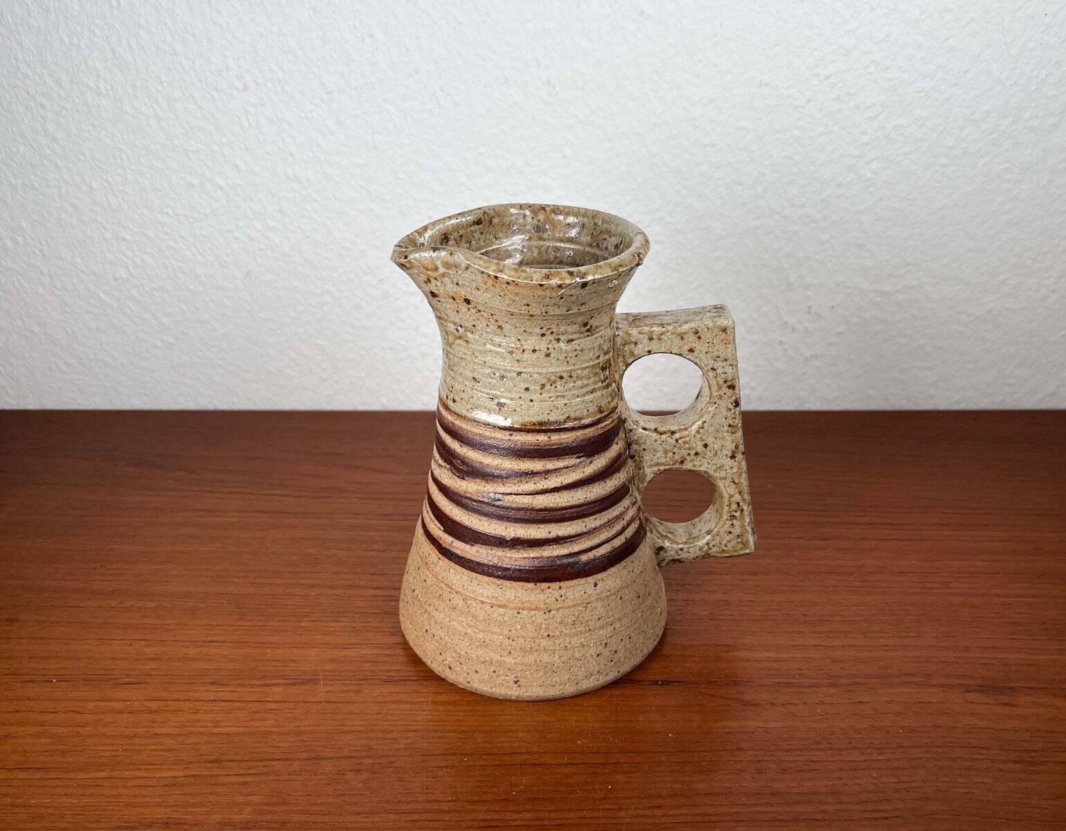 Danish modern studio pottery vase by Tue Poulsen for Tue Keramik, 1960.
