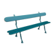 Cast iron garden bench and old wood