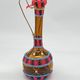 Bottle, carafe, lady Jeanne, scoubidou , vintage, plastic thread ,