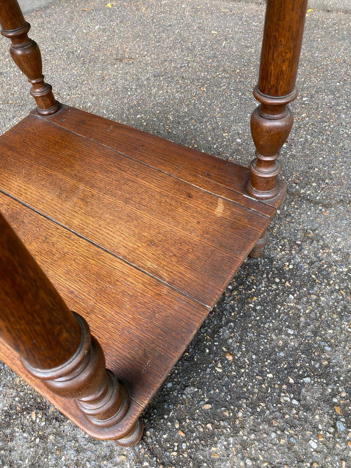 20th-century solid oak dressing table.