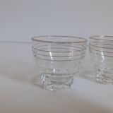 Glasses with gilding