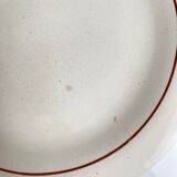 Set of 10 flat plates Longwy, 20th century, floral decoration.