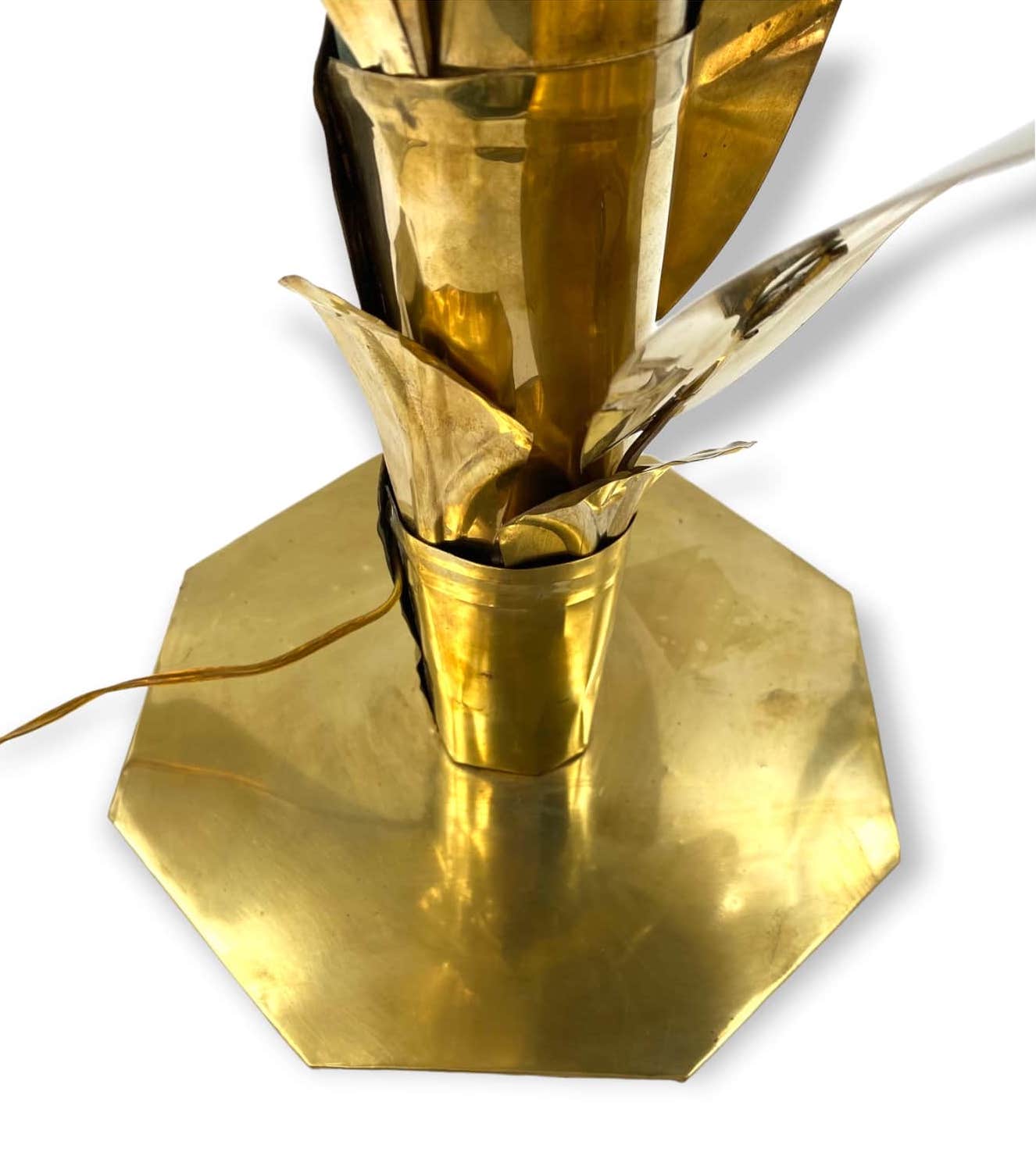 Palm tree brass floor/table lamp, Bottega Gadda Italy, 1960