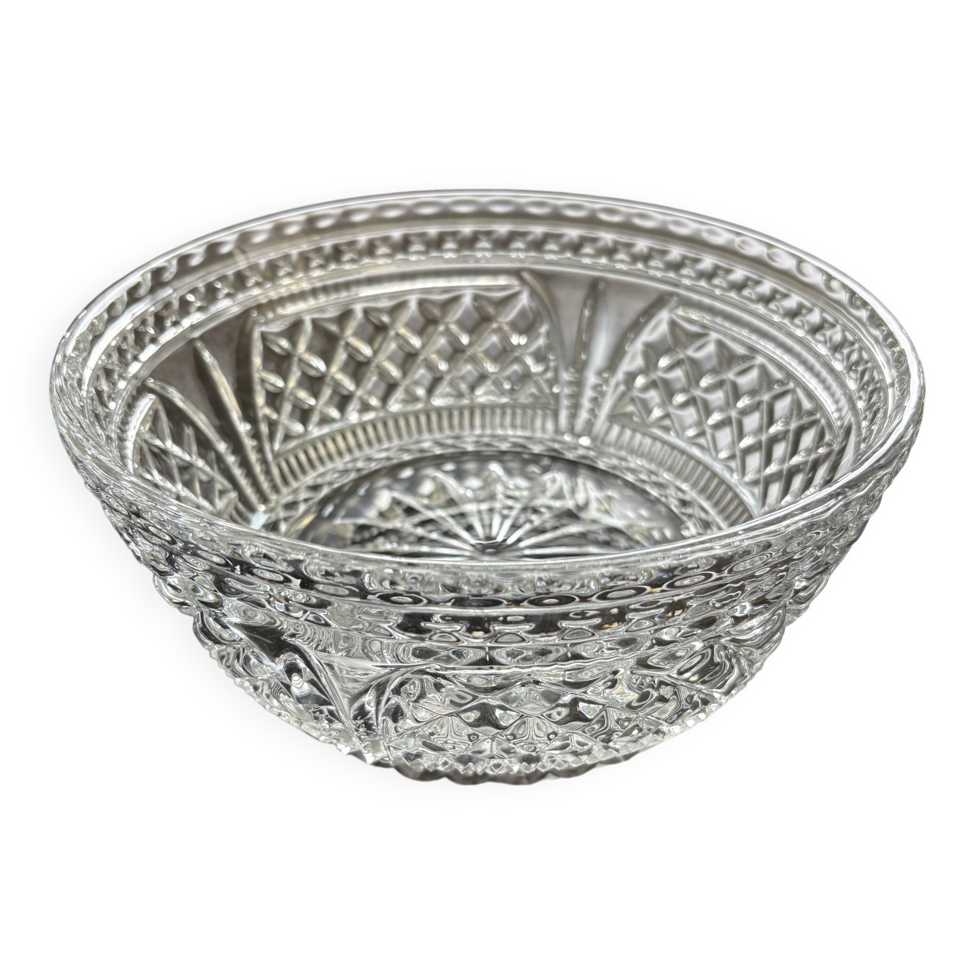 Art Deco chiseled crystal cup