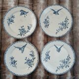 8 antique dessert plates in ironstone