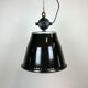 Industrial Black Enamel Factory Pendant Lamp, 1960s