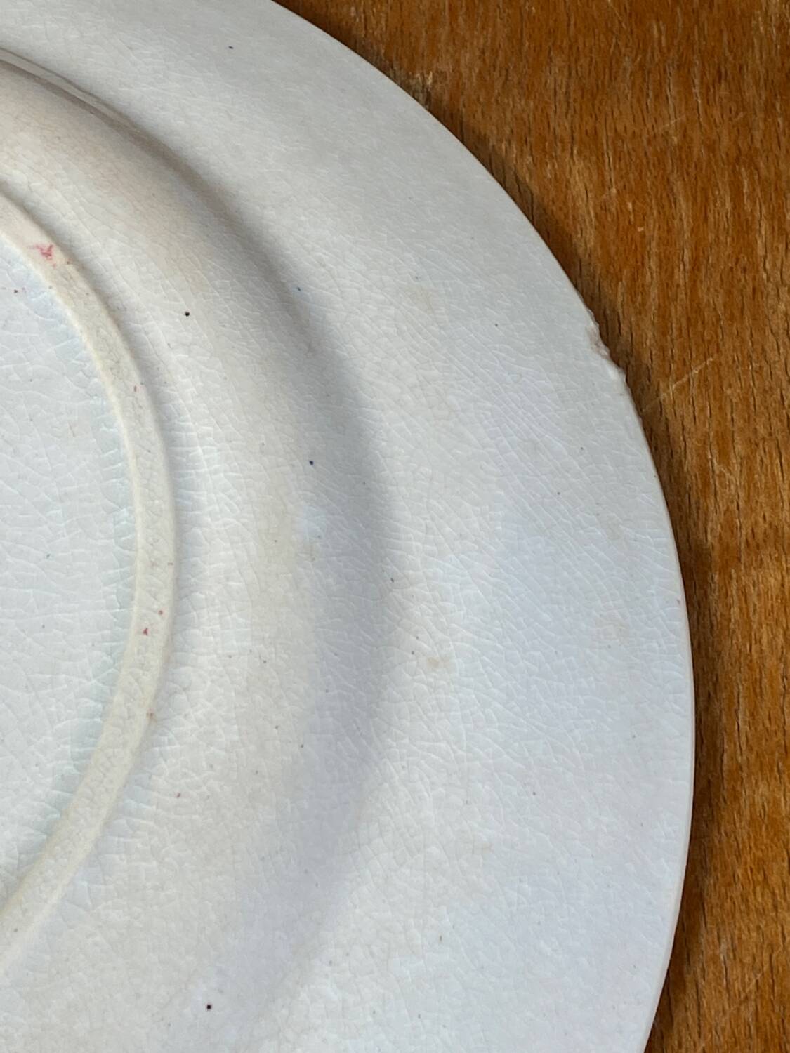 Antique Hiens porcelain dish, iron earth